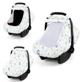 HNHUAMING dinosaur-print car seat cover with playful design and full-coverage protection.