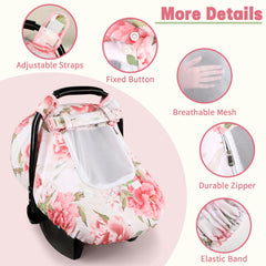 HNHUAMING car seat cover provides full protection from sun wind and cold.