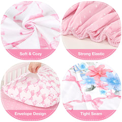 HNHUAMING toddler bedding flat sheet 60x45 offers smooth surface and breathability