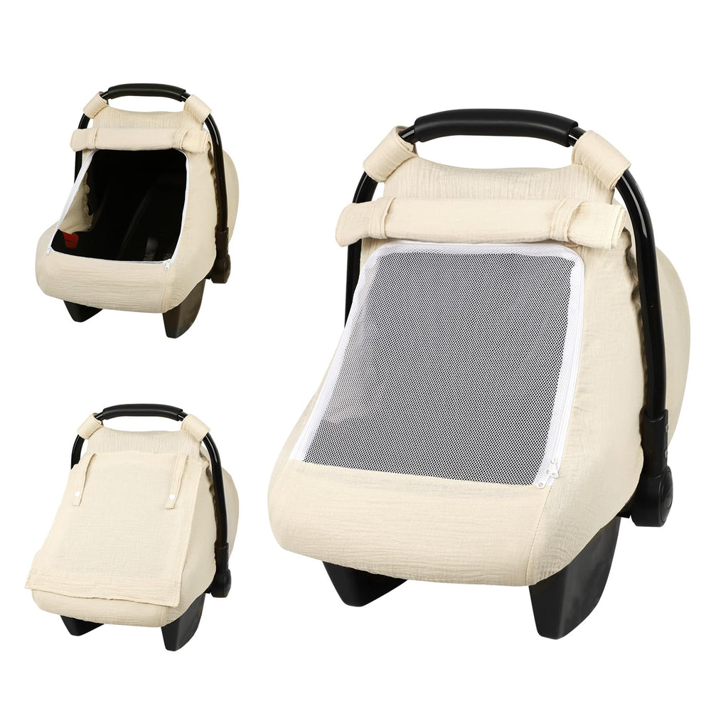 HNHUAMING car seat cover apricot with soft fabric for breathable comfort.