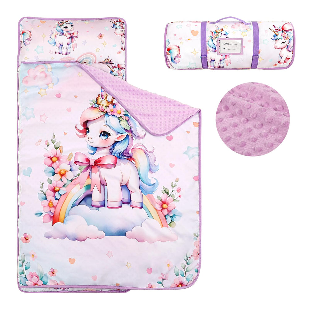 HNHUAMING toddler nap mat with unicorn design offers cozy daycare naps
