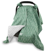 HNHUAMING baby car seat canopy soft-minky-sage protects baby from sun and wind.