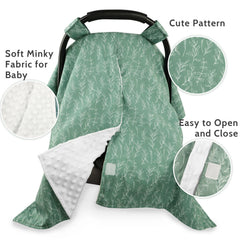 HNHUAMING baby car seat cover dotted backing provides cozy privacy during outings.