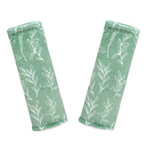 HNHUAMING baby car seat strap cover in green sage provides gentle friction protection.