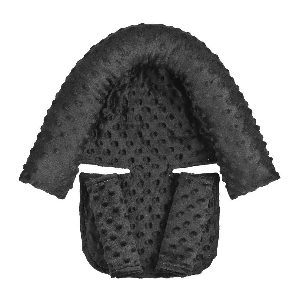 HNHUAMING baby head support close-up with soft minky fabric for gentle car ride comfort.