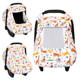 HNHUAMING car seat cover with animal pattern offers newborn comfort and soft touch.