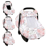 HNHUAMING car seat cover fabric close-up—soft, skin-friendly material for newborn comfort