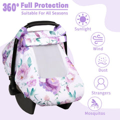 HNHUAMING car-seat-cover features breathable mesh window for airflow.