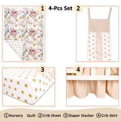 HNHUAMING crib sheet with elastic edge for secure mattress fit