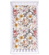 HNHUAMING daisy floral crib sheet with soft microfiber for cozy naps.