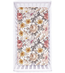 HNHUAMING daisy floral crib sheet with soft microfiber for cozy naps.