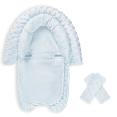 HNHUAMING infant car seat insert blue head and body support—gentle comfort for newborn travel