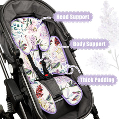 HNHUAMING infant car seat insert purple floral pattern adds cheerful style and comfort