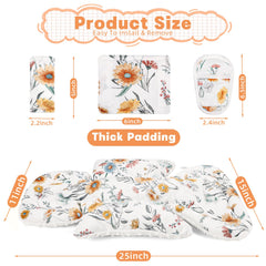 HNHUAMING infant seat insert daisy pattern highlighting textured stimulation for newborn exploration