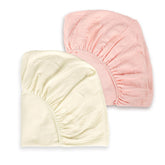 HNHUAMING muslin crib sheet close-up shows breathable, soft-touch fabric for delicate baby skin