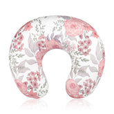 HNHUAMING nursing pillow cover in pink floral pattern for a cozy feeding experience.