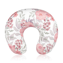 HNHUAMING nursing pillow cover in pink floral pattern for a cozy feeding experience.