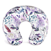 HNHUAMING purple flower nursing pillow cover front view for cozy baby snuggling.