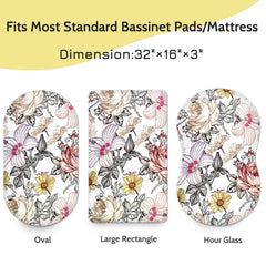 HNHUAMING bassinet sheet with elastic bottom demonstrates quick secure fitting.