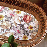 HNHUAMING bassinet sheet close-up shows jersey cotton softness for gentle baby sleep.