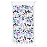 HNHUAMING crib sheet sized 52x28 with purple floral pattern for a secure fit.