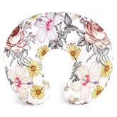 HNHUAMING floral nursing pillow cover closeup showing soft breathable fabric for baby comfort