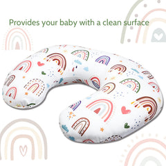 HNHUAMING Rainbow Nursing Pillow Cover with zipper closure for easy installation and removal