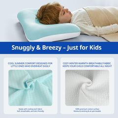 HOAGBaby toddler pillow ergonomic design provides gentle head and neck support.