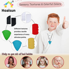 Hoaisun chew necklaces building blocks texture supports focus and self-regulation