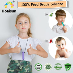 Hoaisun chew necklaces building blocks aid focus during tasks