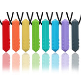 Hoaisun chew necklaces rainbow crayons for calming sensory exploration
