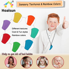 Hoaisun chewing necklace purple saber-tooth pendant aids focus and stress relief.