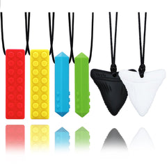 Hoaisun chewy necklaces shark shape promote focus and calm during activities.