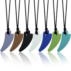 Hoaisun saber tooth sensory necklace seven-pack in colors for calm focus.