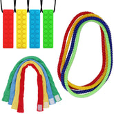 Hoaisun sensory chew necklaces pack image shows varied colors for calm focus.