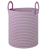 HOBASKET large laundry basket white-purple with handles for easy transport.