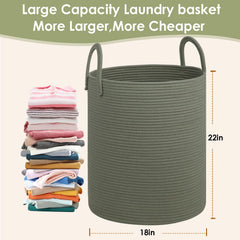 HOBASKET laundry basket handles for easy transport around the home