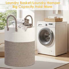 HOBASKET toy bin helps tidy playroom clutter with easy-to-carry handles.