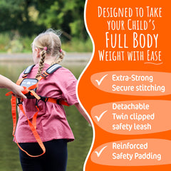 Hobble De Hoo Active XL harness back view showing reinforced stitching for durability.