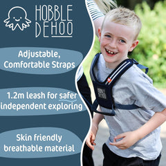Hobble De Hoo blue harness closeup padded straps ensure even pressure