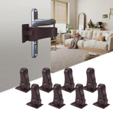 Hoconnie child-proof door lever locks 8-pack in brown prevent curious kids from opening doors.