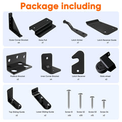 Hoeine sliding gate kit track and rollers enable smooth operation on uneven surfaces