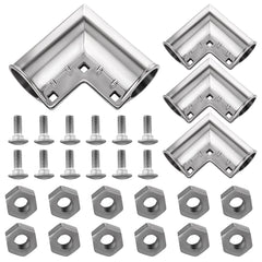 HOFURME 4-pack aluminum fence gate corners shown for rust-resistant, sturdy gate framing.