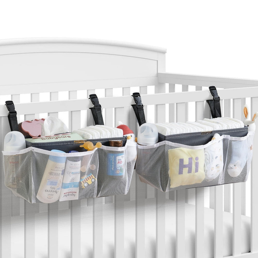 HOGARCOSAS diaper caddy 2-pack hanging keeps nursery organized and accessible.