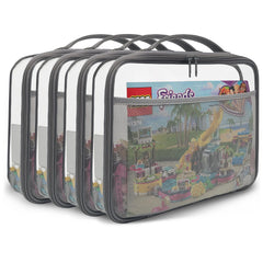 Holay blocks case front view demonstrates durable PVC zipper for toy organization.