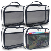 Holay blocks organizer transparent front view enables quick toy access and easy content checks.