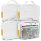 Holay PVC zippered blocks set with transparent design for quick contents check and labeling.