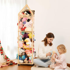 HOLDSIGN stuffed-animal-storage-open-view design speeds cleanup and toy access.
