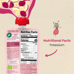 Holle Zebra Beet pouch texture closeup highlighting smooth puree