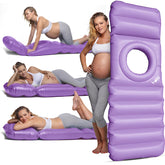 HOLO original inflatable pregnancy pillow with hole, front view, tummy sleeping support.